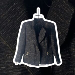 Mary Kay Textured Black and Gold Suit Jacket